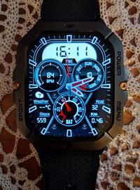 Smartwatch Militare 2,02 Pollici con 2 Cinturini