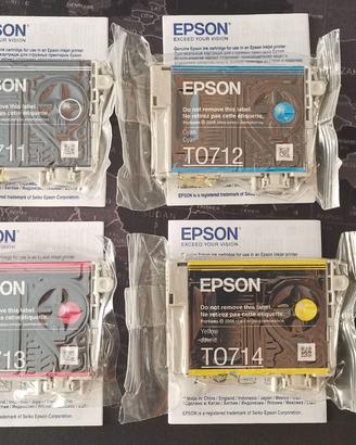 EPSON Kit 4 cartucce T0715 serie Ghepardo