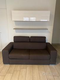 Divano letto marrone 3 posti