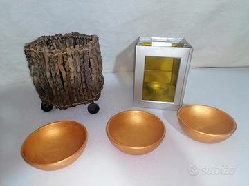 set Portacandele 5 pezzi