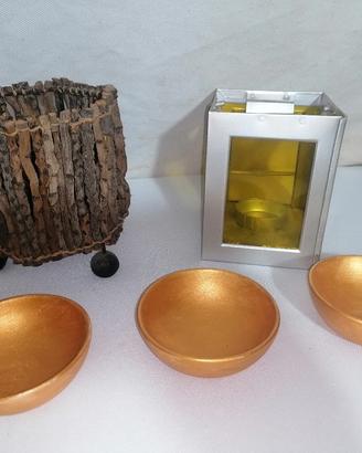 set Portacandele 5 pezzi