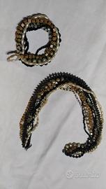 collana e bracciale perline