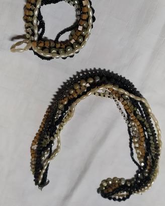 collana e bracciale perline