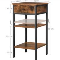 12 x Tavolino alto VASAGLE con un cassetto