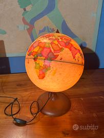 Lampada mappamondo vintage