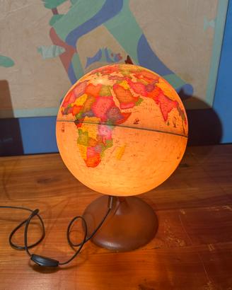Lampada mappamondo vintage