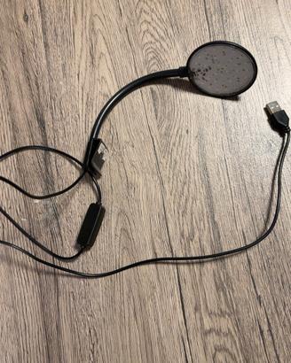 Lampada LED USB rotonda con braccio flessibile