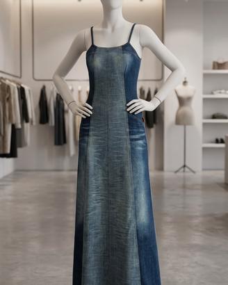 abito lungo jeans 