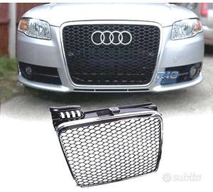 GRIGLIA AUDI A4 B7 LOOK RS CROMATO NERO