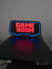 🎮 LAMPADA GAME ROOM LED – ARREDO GAMING – STAMPA