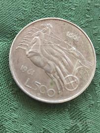 moneta da 500 lire 1961