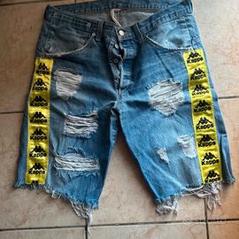 Shorts a jeans kappa stile Vintage Y2K tg XL