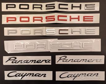 scritte loghi PORSCHE Cayenne Macan Boxster ECC