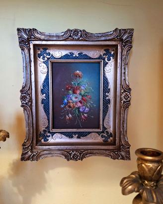 Piccolo Quadro anni 60 Dipinto olio su rame 18x21