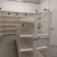 Scaffali Negozio ZAF e Parete Arken Arredo Usato