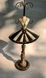 Portagioie Manichino Vintage con base in ottone