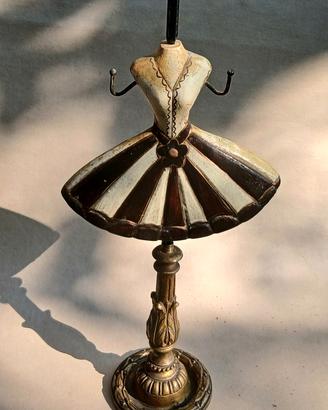 Portagioie Manichino Vintage con base in ottone