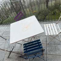 Tavoli pieghevoli da giardino completi di sedie