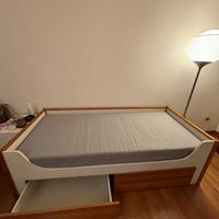 Letto singolo base rete e materasso