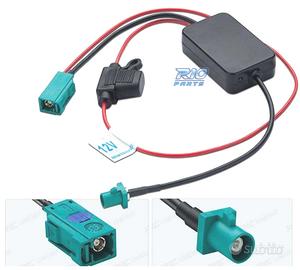 AMPLIFICATORE DI SEGNALE RADIO FM CONNETTORE FAKRA