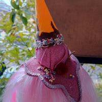 Cerchietto gelato sciolto+unghie autoadesive rosa.