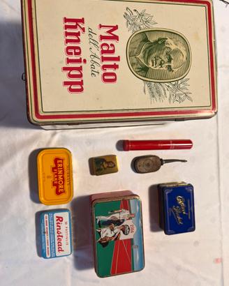 Lorto vintage scatole di latta storiche