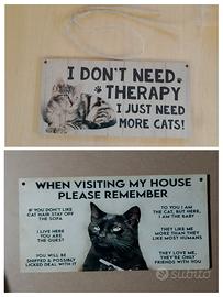 Targa spiritosa per chi ha un gatto