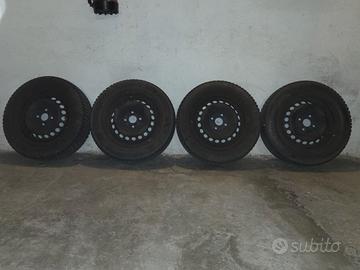 4 cerchi 4x100 con pneumatici invernali 175/65 R14