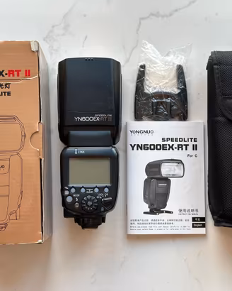 Flash Yongnuo YN600EX-RT II per Canon funzionante