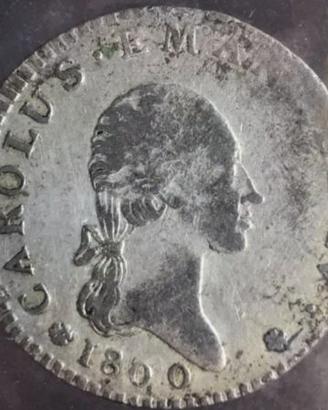 RARO 7,6 Soldi 1800 Carlo Emanuele IV Savoia argen