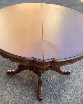 tavolo da pranzo rotondo stile antico allungabile