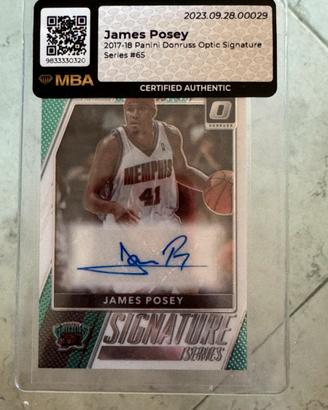 James Posey Nba signature series donruss optic
