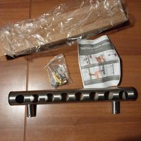 Portabottiglie a parete in acciaio satinato