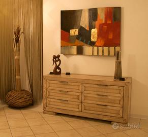 Comò "Etnic Chic" in Legno di Frassino