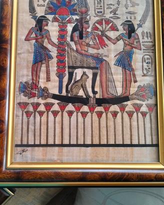 Quadro su foglio di papiro egiziano 