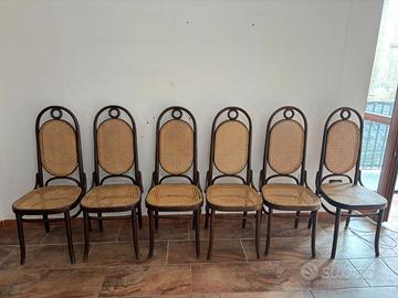 Sedie Thonet in paglia