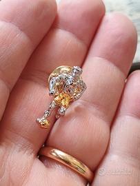 SPILLA BAVERO ORO ARGENTO CALCIATORE 