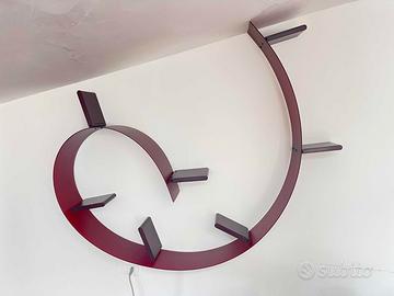 Libreria Kartell Bookworm  3,2 mt rosso vino