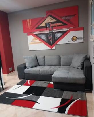 Tappeto di design Orlo e quadri stile moderno