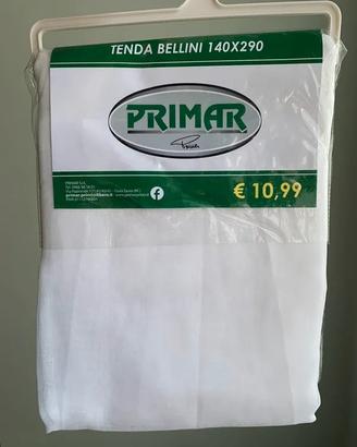Tenda velata bianca con anelli