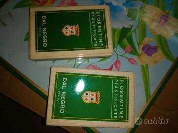 2 mazzi carte da gioco DAL NEGRO TOSCANE anni 60