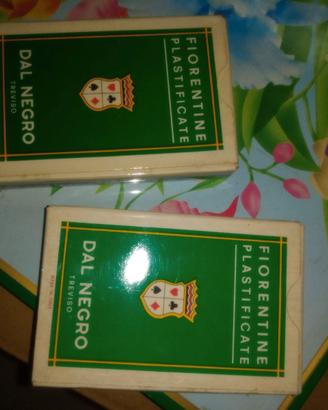 2 mazzi carte da gioco DAL NEGRO TOSCANE anni 60