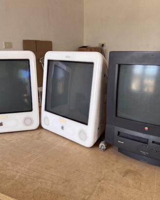 3 Mac Vintage: PowerMac 5500 Nero + 2 eMac Bianchi