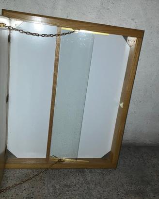 Tavolo pieghevole vintage in legno, da appendere