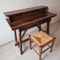 Ribaltina con sgabello antica scrittoio