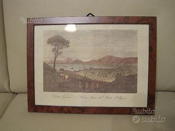 Set 4 quadri con riproduzione vedute di Palermo