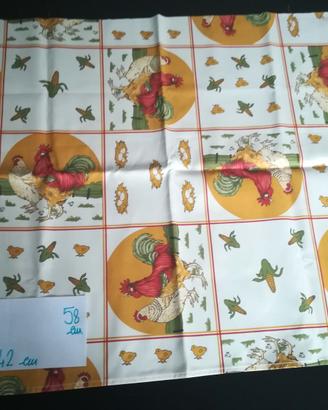 tovaglia runner tablecloth country galline