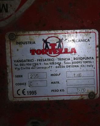 Vangatrice marca Tortella, serie 205, mod. 146