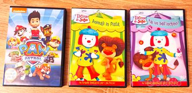 DVD per bambini Paw Patrol e Jojo Disney