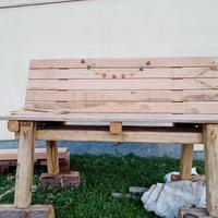 panchina in legno massello 